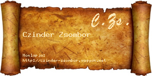 Czinder Zsombor névjegykártya