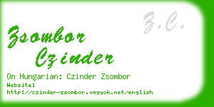 zsombor czinder business card